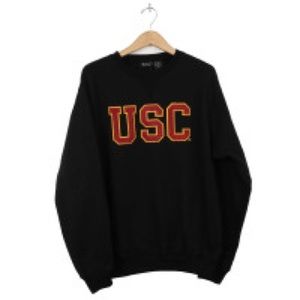 THE HERITAGE COLLECTION USC Vintage Black Crewneck Cardinal Red & Gold - size S